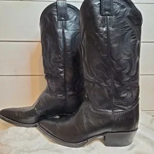 Justin Boots | Shoes | Justin Exotic Black Lizard Western 